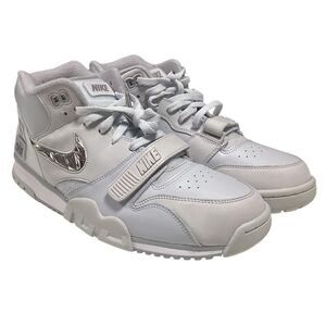 Nike Air Trainer 1 Sneakers Mens 12.5 Gray SB LVIII Super Bowl 58 Mid Top NEW